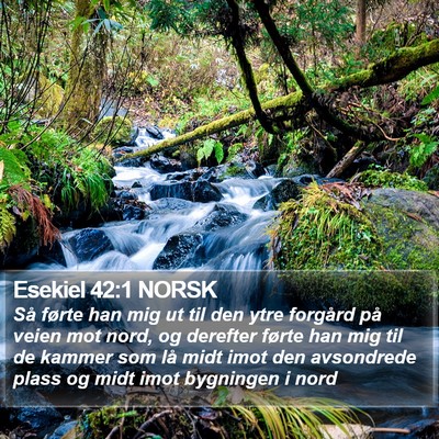 Esekiel 42:1 NORSK Bible Verse Image
