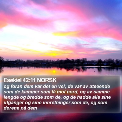 Esekiel 42:11 NORSK Bible Verse Image