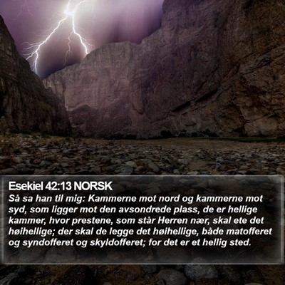 Esekiel 42:13 NORSK Bible Verse Image