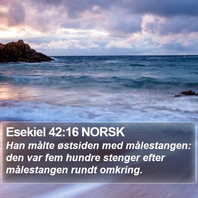 Esekiel 42:16 NORSK Bible Verse Image