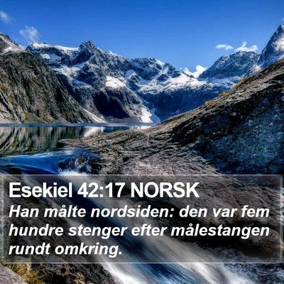Esekiel 42:17 NORSK Bible Verse Image
