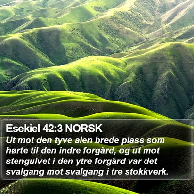 Esekiel 42:3 NORSK Bible Verse Image