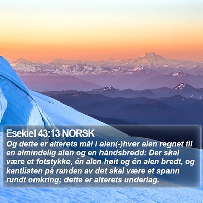 Esekiel 43:13 NORSK Bible Verse Image