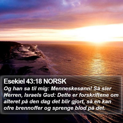 Esekiel 43:18 NORSK Bible Verse Image