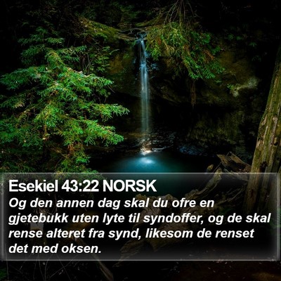 Esekiel 43:22 NORSK Bible Verse Image
