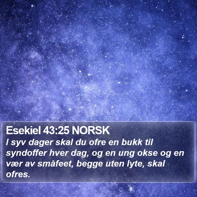 Esekiel 43:25 NORSK Bible Verse Image