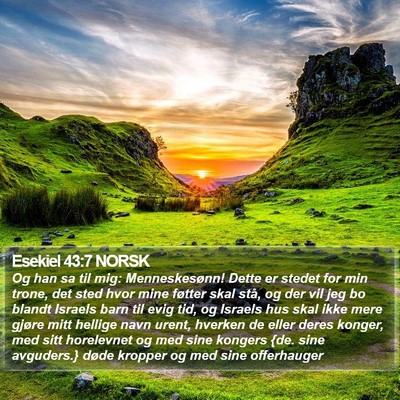Esekiel 43:7 NORSK Bible Verse Image