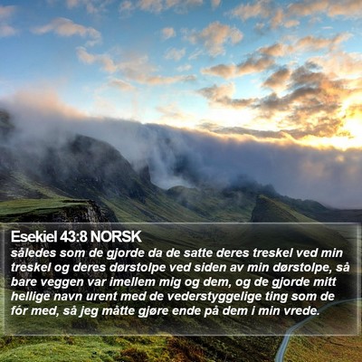 Esekiel 43:8 NORSK Bible Verse Image