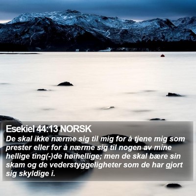 Esekiel 44:13 NORSK Bible Verse Image