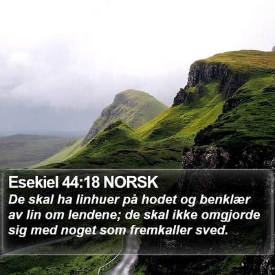 Esekiel 44:18 NORSK Bible Verse Image