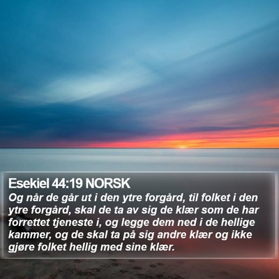 Esekiel 44:19 NORSK Bible Verse Image