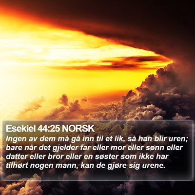 Esekiel 44:25 NORSK Bible Verse Image