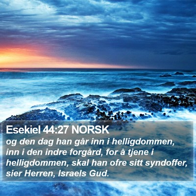 Esekiel 44:27 NORSK Bible Verse Image