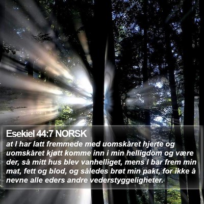 Esekiel 44:7 NORSK Bible Verse Image