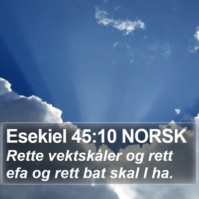 Esekiel 45:10 NORSK Bible Verse Image