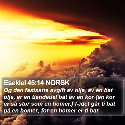Esekiel 45:14 NORSK Bible Verse Image