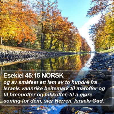 Esekiel 45:15 NORSK Bible Verse Image