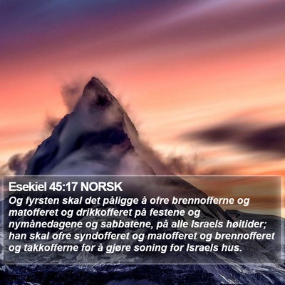 Esekiel 45:17 NORSK Bible Verse Image