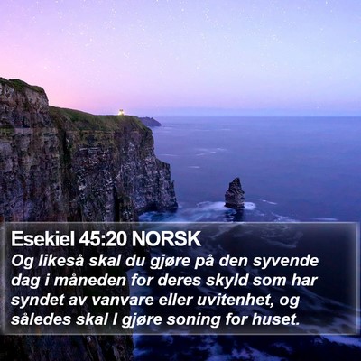 Esekiel 45:20 NORSK Bible Verse Image