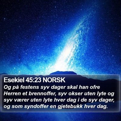 Esekiel 45:23 NORSK Bible Verse Image
