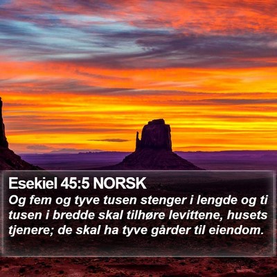 Esekiel 45:5 NORSK Bible Verse Image