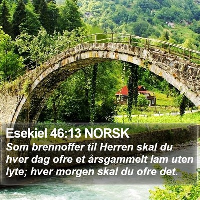 Esekiel 46:13 NORSK Bible Verse Image