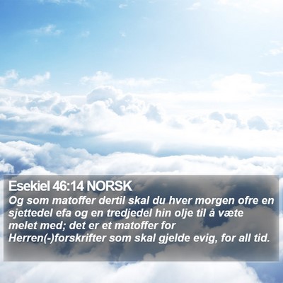 Esekiel 46:14 NORSK Bible Verse Image