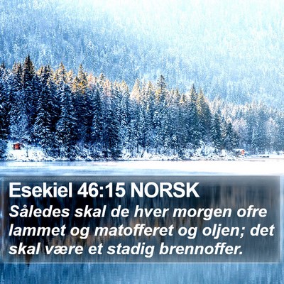 Esekiel 46:15 NORSK Bible Verse Image