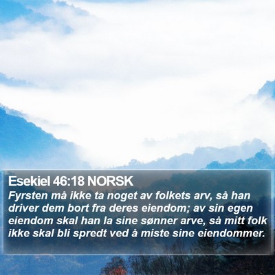 Esekiel 46:18 NORSK Bible Verse Image