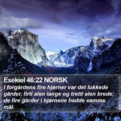 Esekiel 46:22 NORSK Bible Verse Image