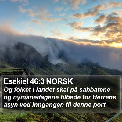 Esekiel 46:3 NORSK Bible Verse Image