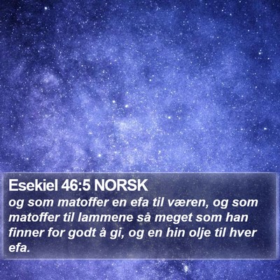 Esekiel 46:5 NORSK Bible Verse Image