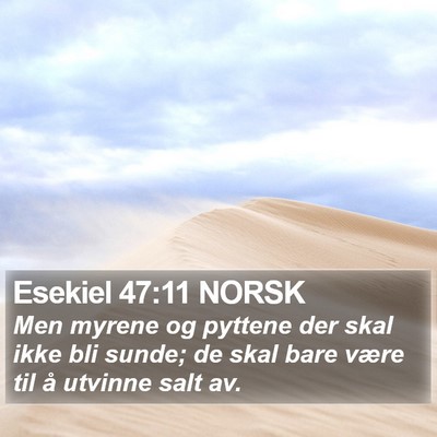 Esekiel 47:11 NORSK Bible Verse Image