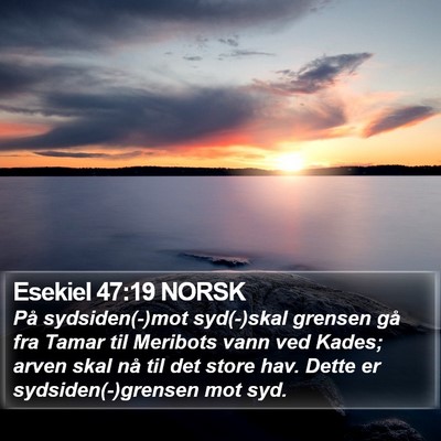 Esekiel 47:19 NORSK Bible Verse Image