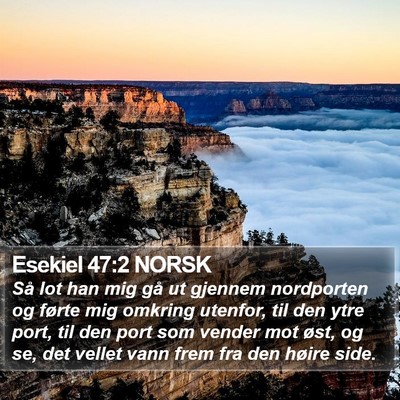 Esekiel 47:2 NORSK Bible Verse Image