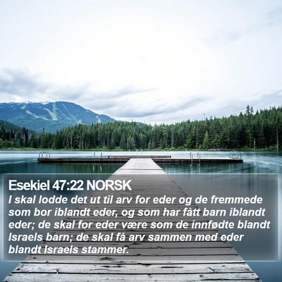 Esekiel 47:22 NORSK Bible Verse Image