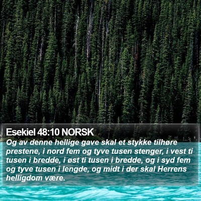Esekiel 48:10 NORSK Bible Verse Image