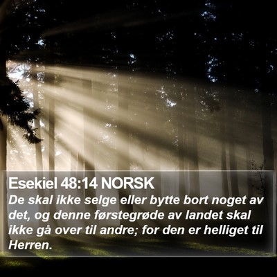 Esekiel 48:14 NORSK Bible Verse Image
