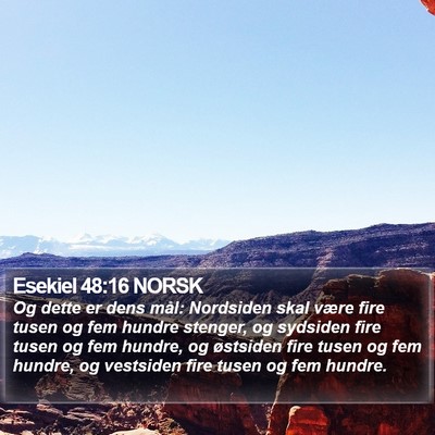 Esekiel 48:16 NORSK Bible Verse Image