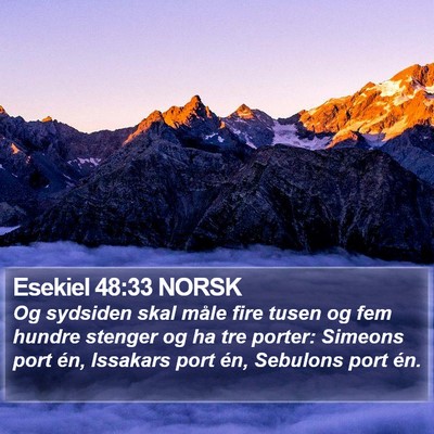 Esekiel 48:33 NORSK Bible Verse Image