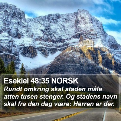 Esekiel 48:35 NORSK Bible Verse Image