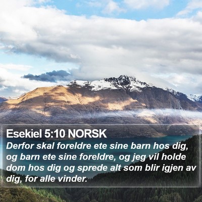 Esekiel 5:10 NORSK Bible Verse Image