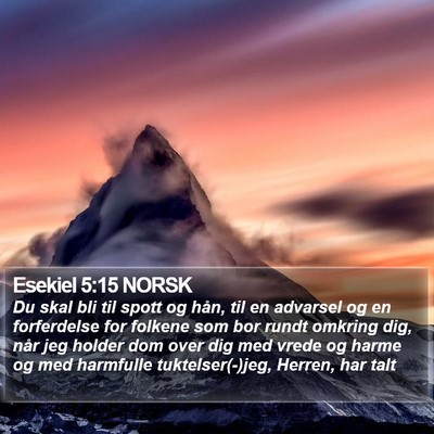 Esekiel 5:15 NORSK Bible Verse Image