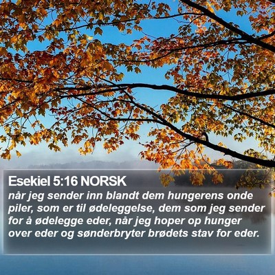 Esekiel 5:16 NORSK Bible Verse Image