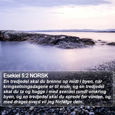 Esekiel 5:2 NORSK Bible Verse Image
