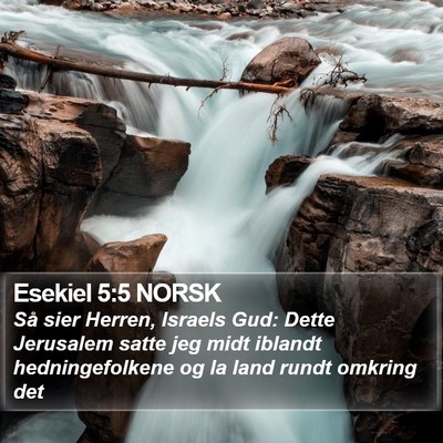 Esekiel 5:5 NORSK Bible Verse Image