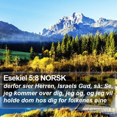 Esekiel 5:8 NORSK Bible Verse Image