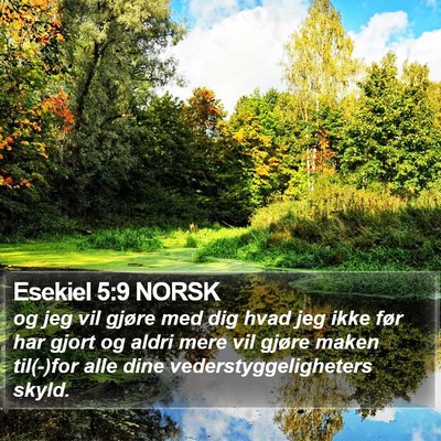 Esekiel 5:9 NORSK Bible Verse Image