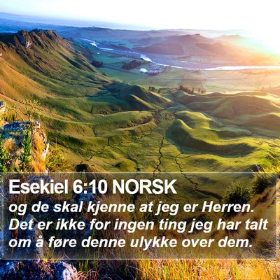 Esekiel 6:10 NORSK Bible Verse Image
