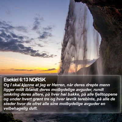 Esekiel 6:13 NORSK Bible Verse Image